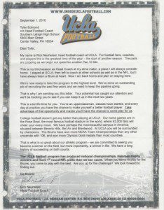 UCLA College Recruiting Blanket Letter